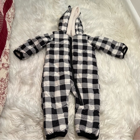 Wonder Nation Check Pram Black White - Picture 4 of 15